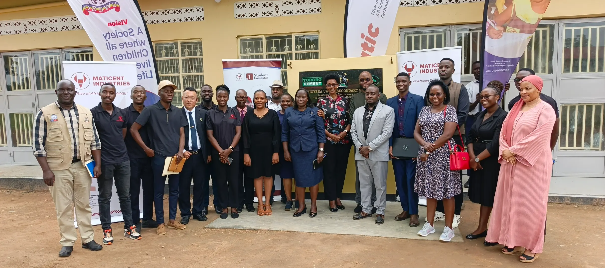 Maticent Industries Uganda Hands Over 15 Computers to UWESO Through The Bbala Initiative: One Student, One Computer Programme